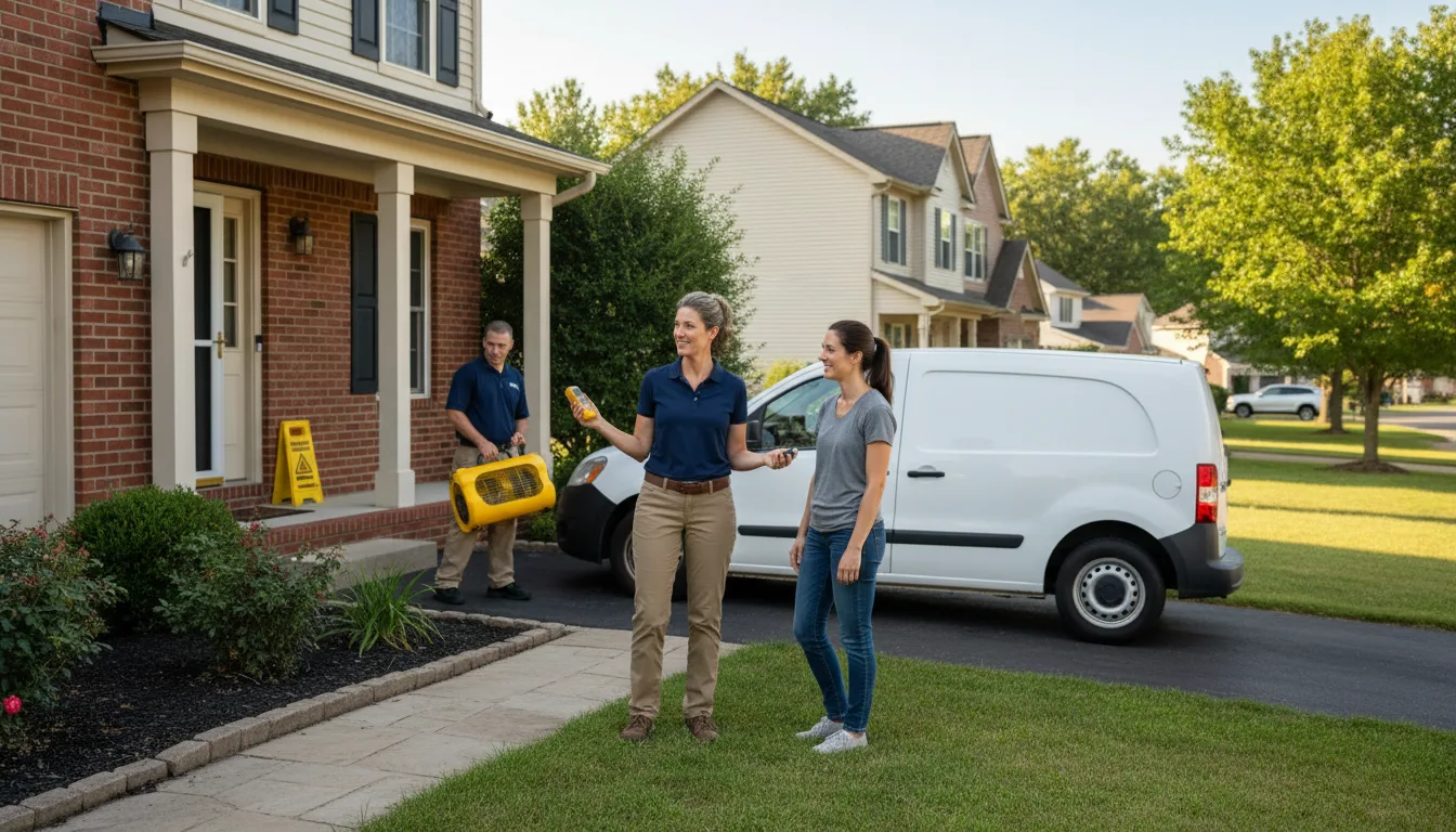 Residential water damage restoration in Lincoln, IL